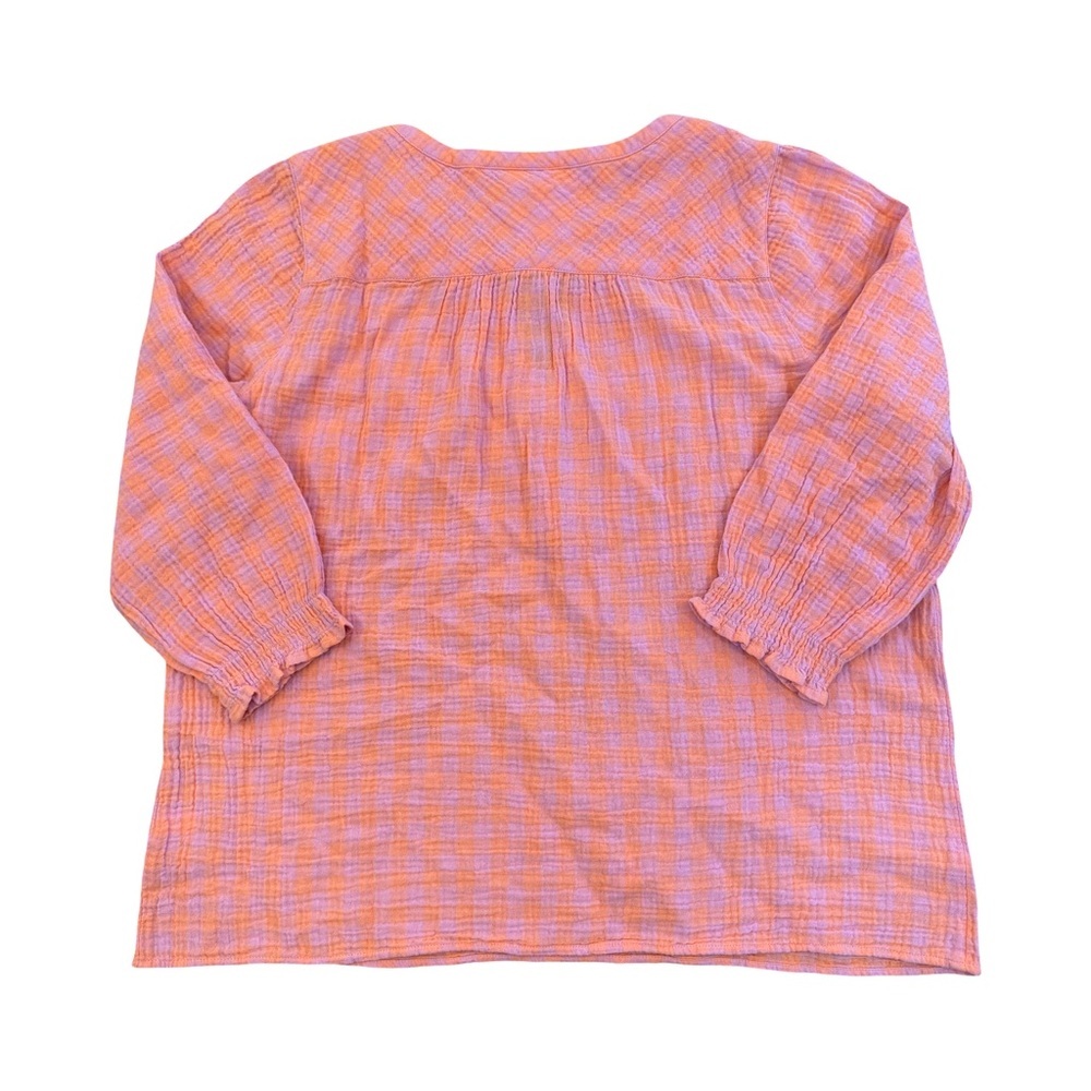 J. Jill Cotton Gauze Smocked 3/4 Sleeve Top NWT Size M - Picture 5 of 8